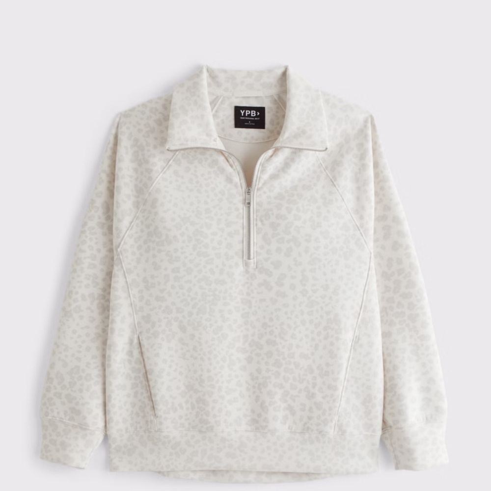 XL YPB Abercrombie 1/4 zip in feather grey